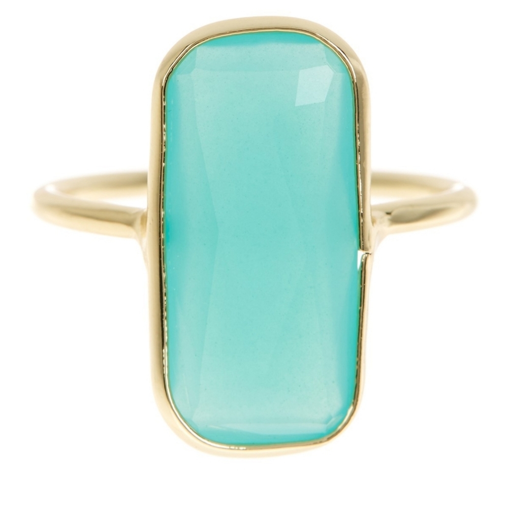 🎁NWT: Cinnabar Gold & Amazonite Ring